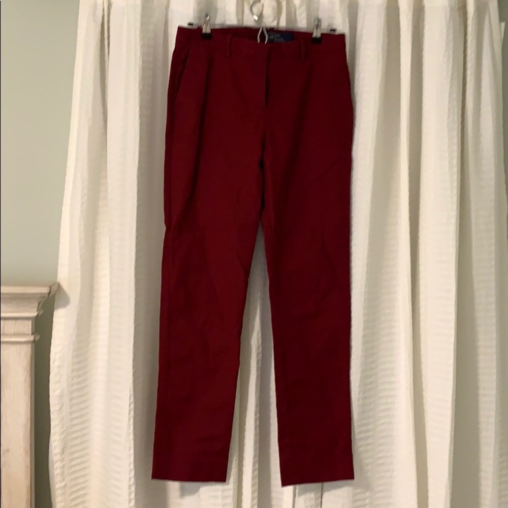 Gap slim crop maroon pants 4T